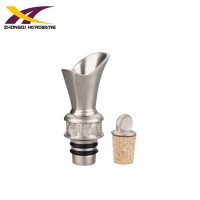 Top sale cork silicone zinc alloy aerator bottle wine stopper