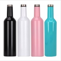 Drinkware Vacuum Flasks Travel with Leak Proof 750ml Insulated Color Stainless Steel Wine Bottle double wall vacuum hip flask