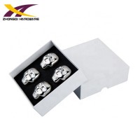 Amazon hot selling skeleton shape stainless steel whisky ice stone set