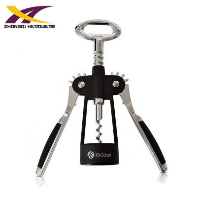 Hot selling zinc alloy bottle corkscrew wine openers winged corkscrew