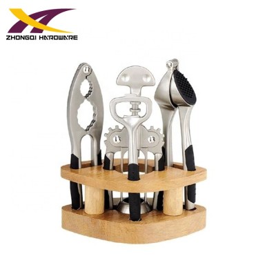 Professional wooden box bottle opener wine corkscrew set