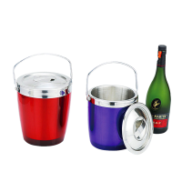 Custom 1500ml Stainless Ice Bucket Bar Large Ice Bucket With Handle