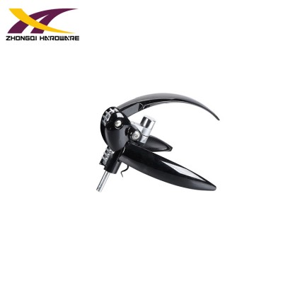 Widely used black color zinc alloy deluxe bottle corkscrew rabbit wine opener