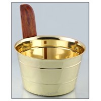 Stainless Steel Brass Finish Sauna Bucket